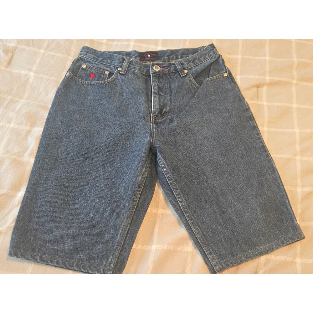Vintage U.S. Polo Assn. Baggy Demin Jorts Carpenter shorts size 9/10 Y2K Skater